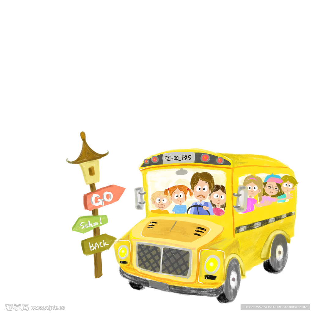 卡通学生素材         
