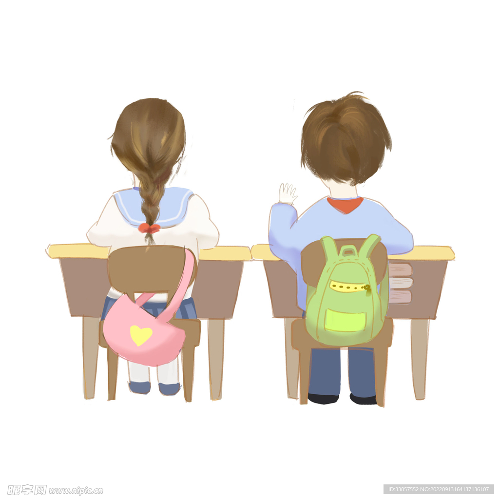 卡通学生素材         