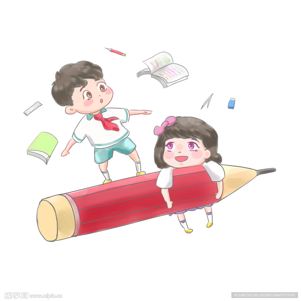 卡通学生素材         