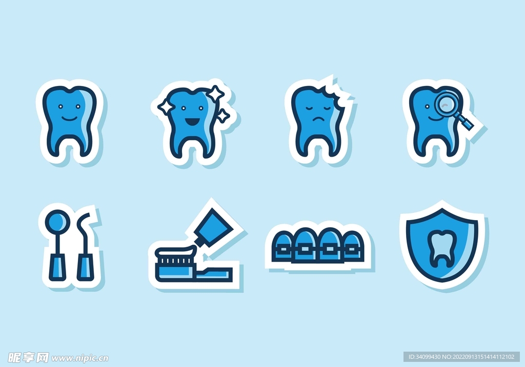 牙齿图标logo