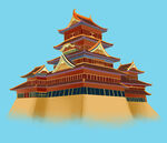 古建筑插画