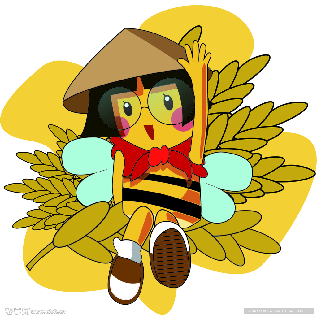 卡通蜜蜂大米