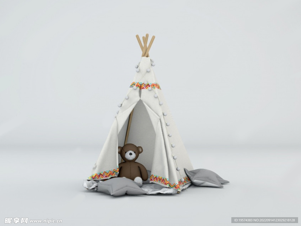  C4D模型儿童帐篷