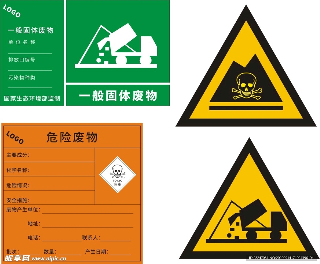 固体废弃物 危险标识