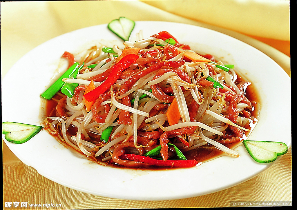 韭菜银牙肉丝