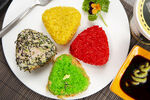 芝士虾仁彩色饭团