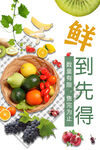 鲜到先得水果促销海报