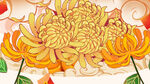 秋天菊花节日海报插画背景