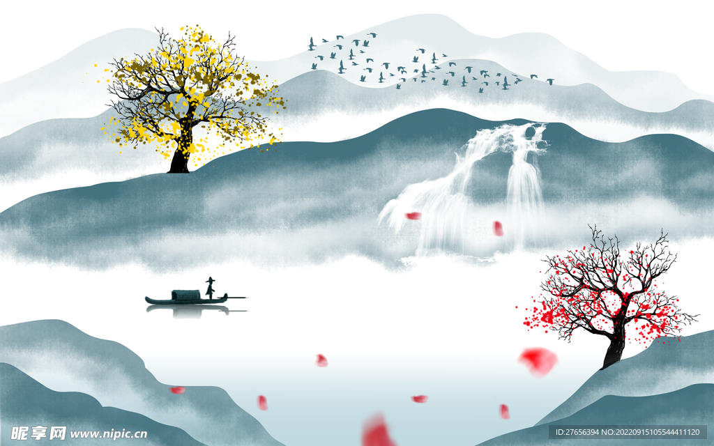水墨山水画 