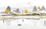 水墨山水画 