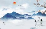 水墨山水画 