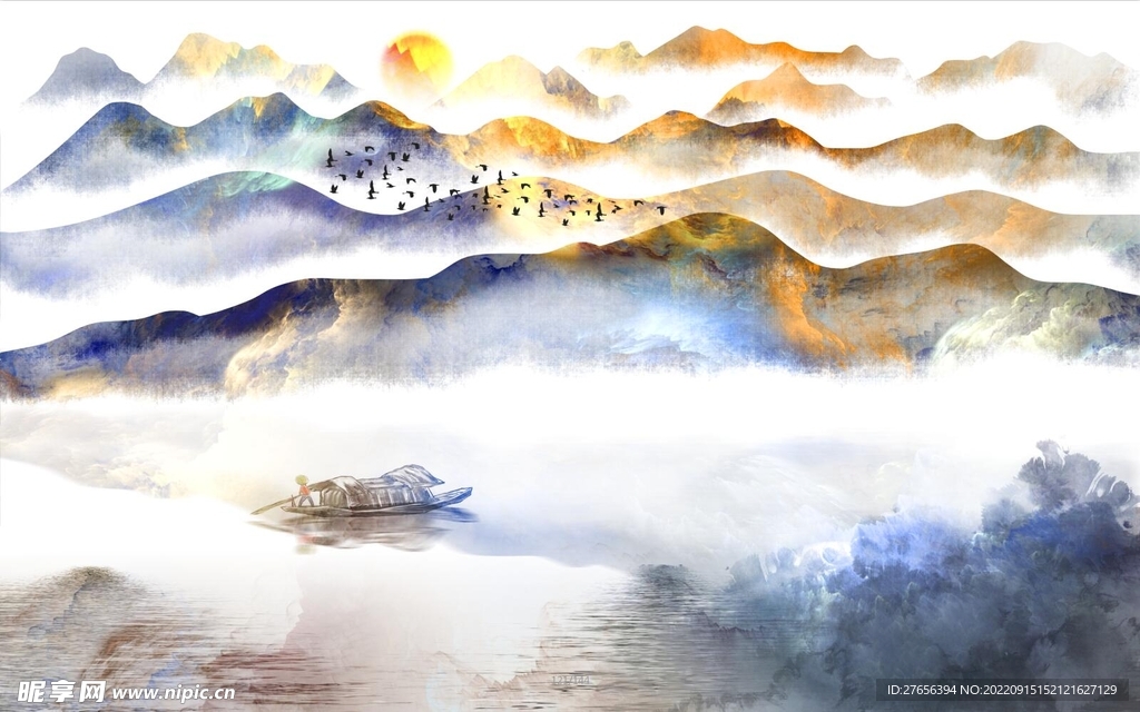 水墨山水画