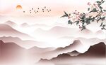 水墨山水画 