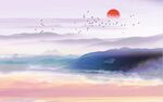 水墨山水画 