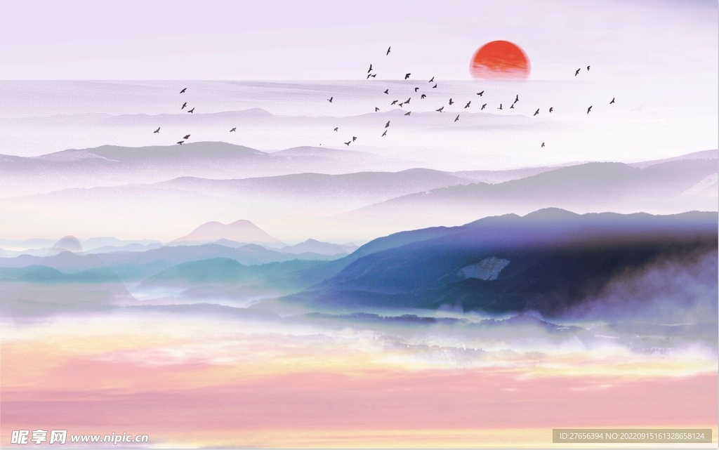 水墨山水画 