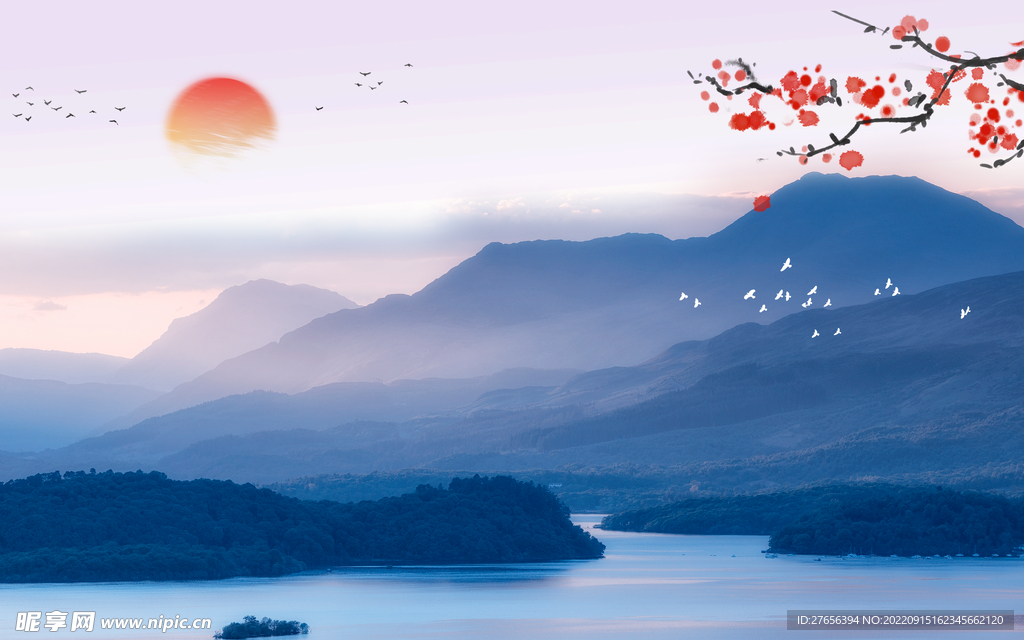 水墨山水画 