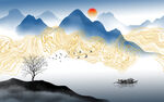 水墨山水画 