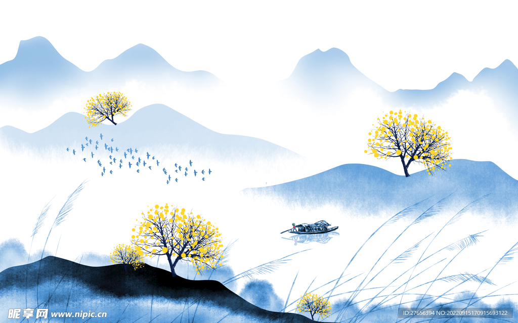 水墨山水画