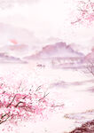  古风水墨山水画 