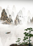古风水墨山水画