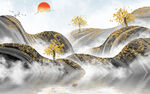 古风水墨山水画