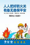 安全生产月蓝色展板海报
