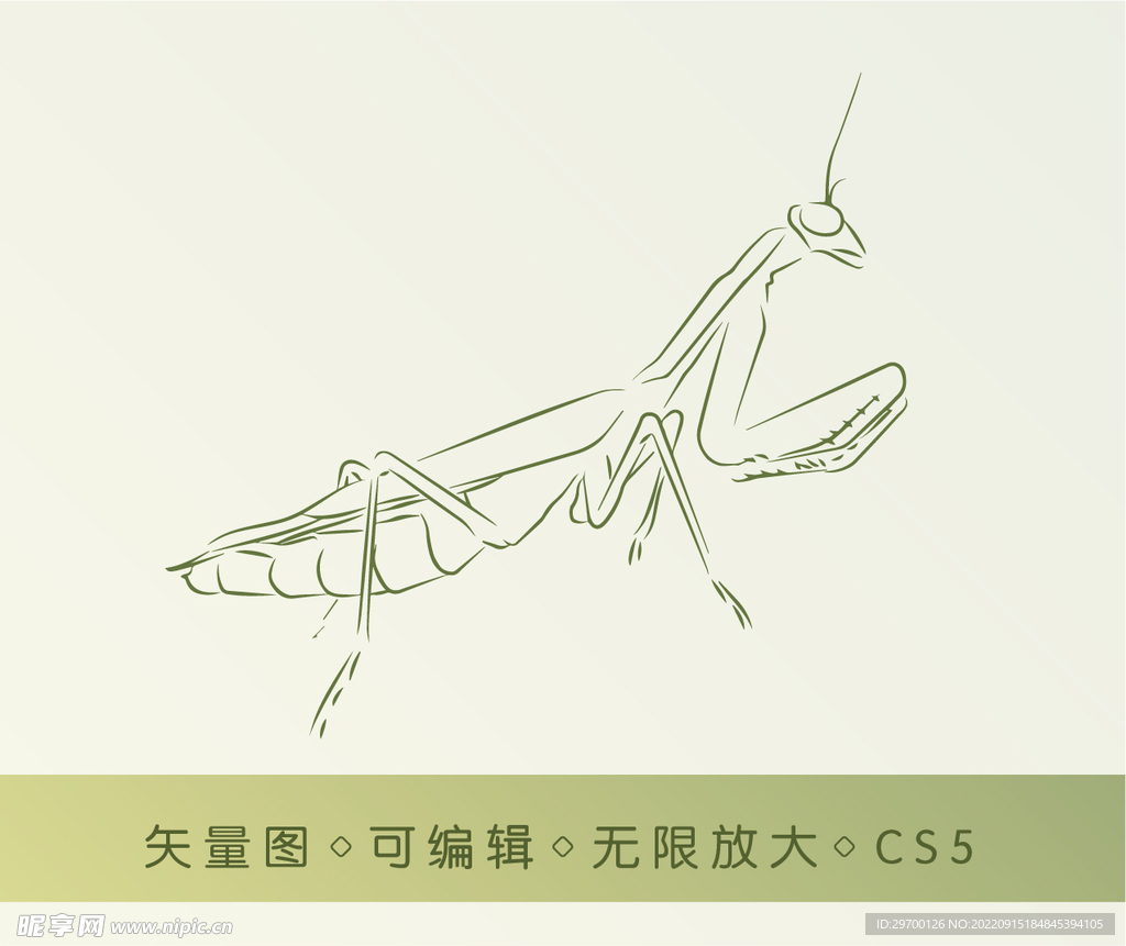卡通手绘螳螂图片素材-编号40257005-图行天下