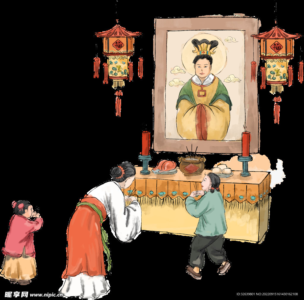 古代妇女祭拜紫姑