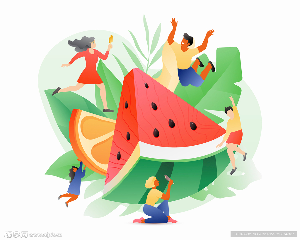 水果插画设计