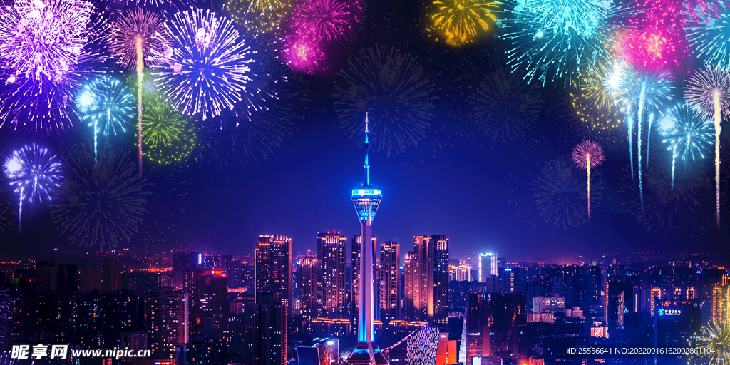 烟花背景