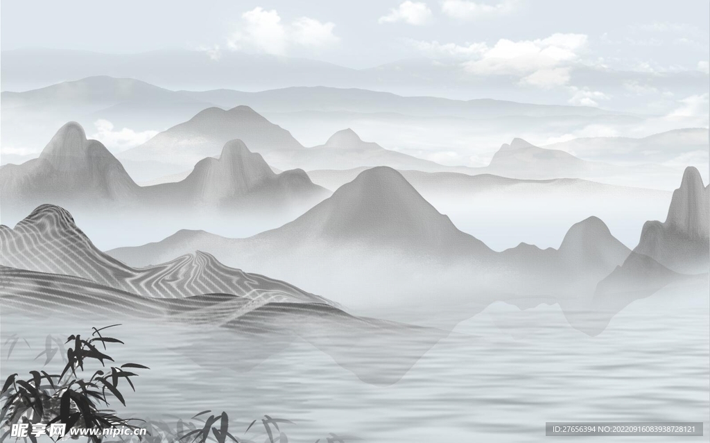 水墨山水画 