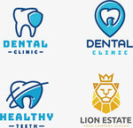 牙齿LOGO标签 