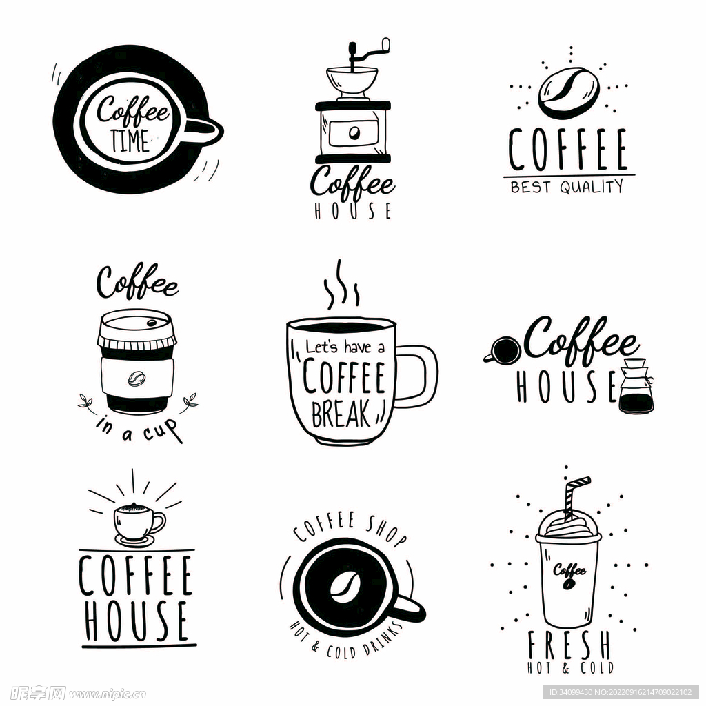 ai矢量咖啡标志logo
