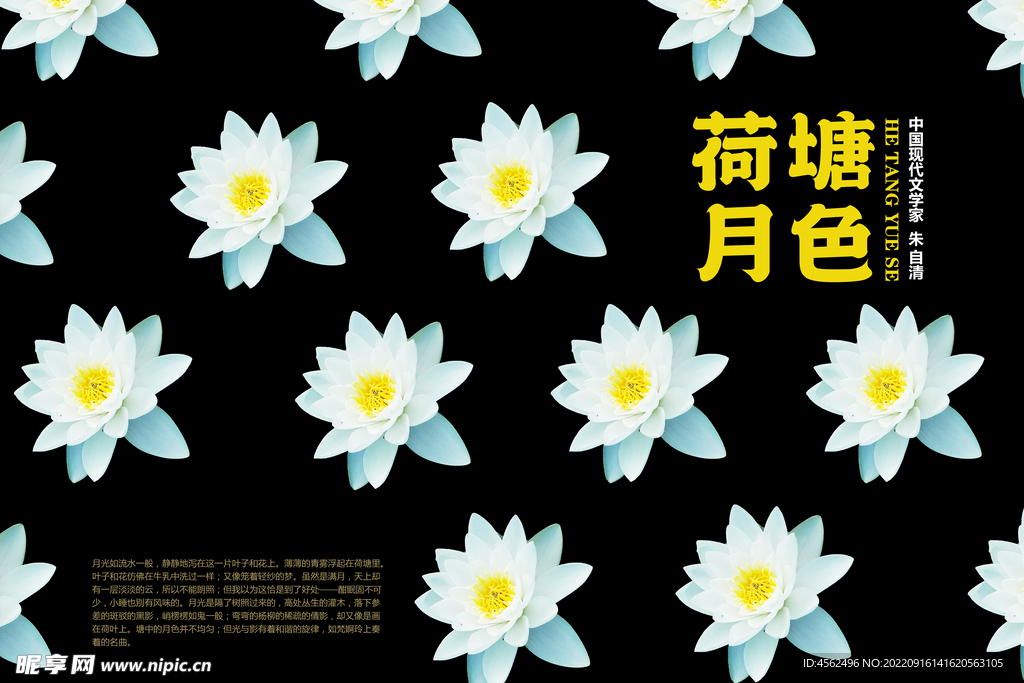 荷塘月色海报