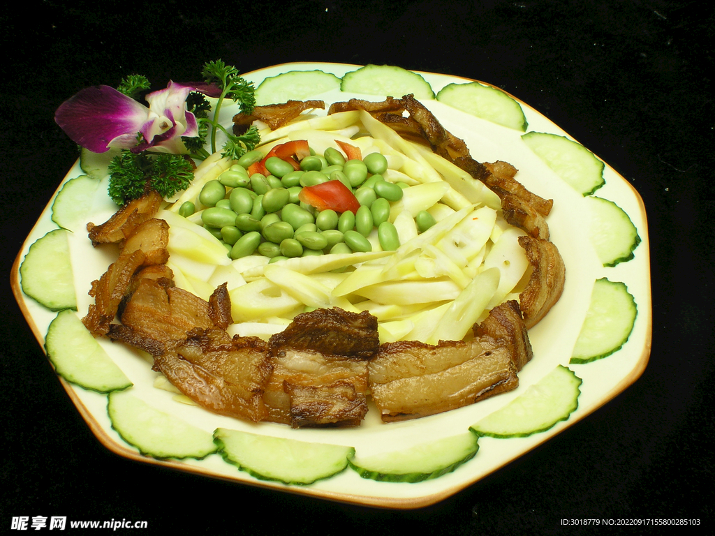 毛豆竹笋炒咸肉