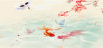  手绘古风插画背景图片