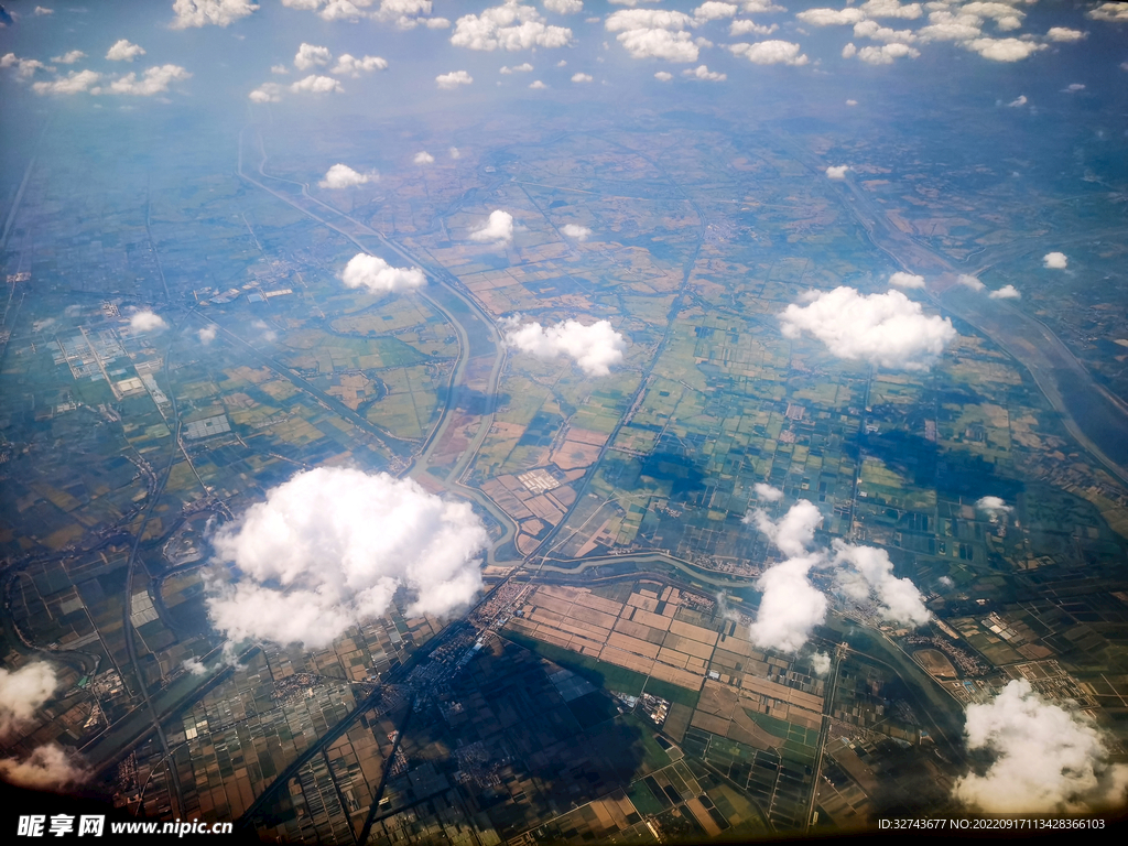 高空视角大地