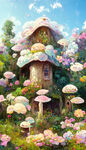 童画蘑菇屋