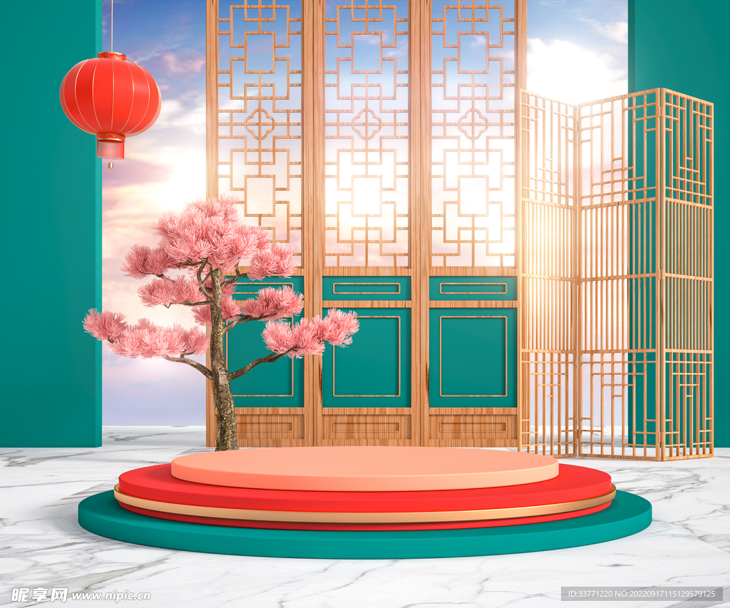 中式传统C4D背景
