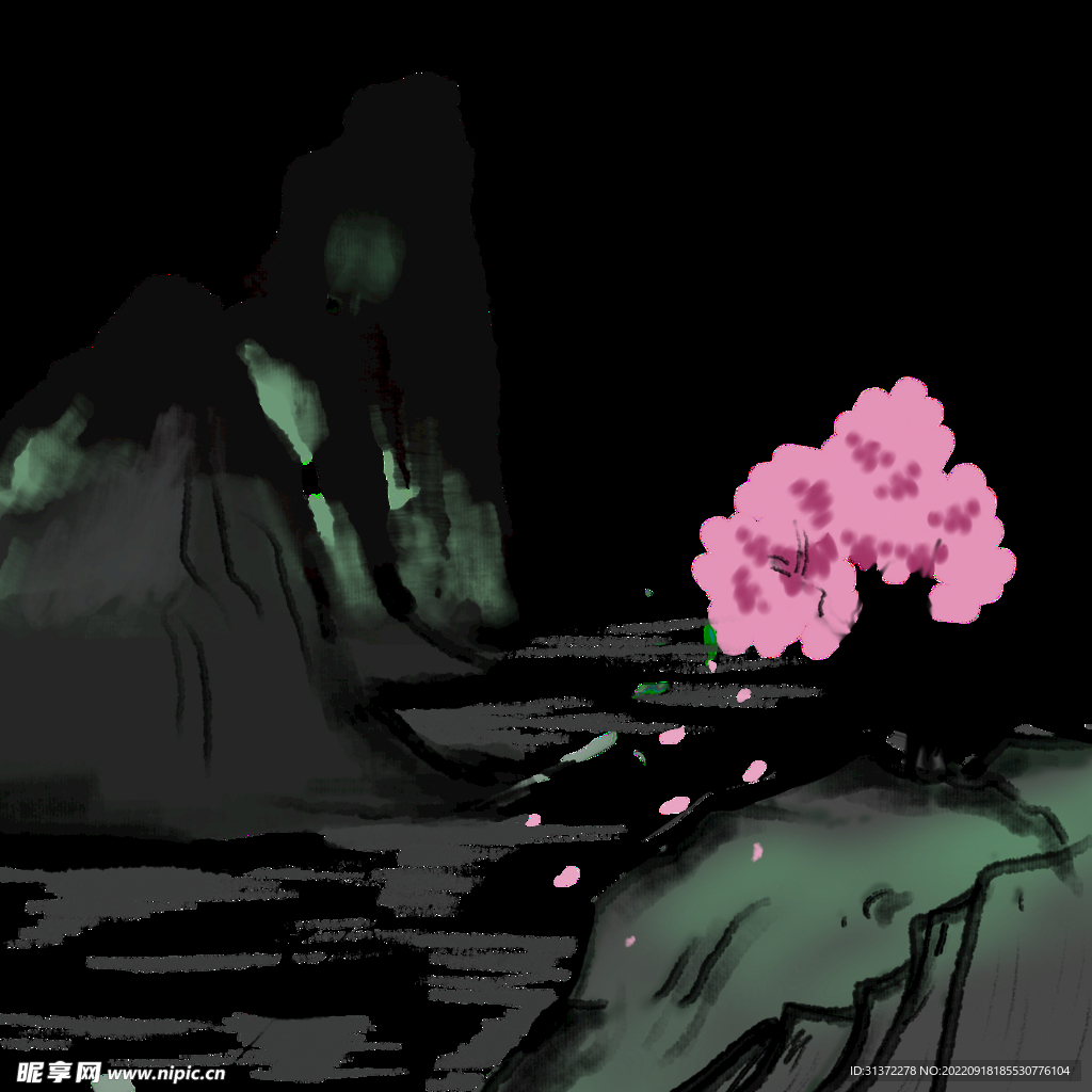 水墨山水素材图片