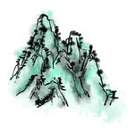 水墨山水素材图片