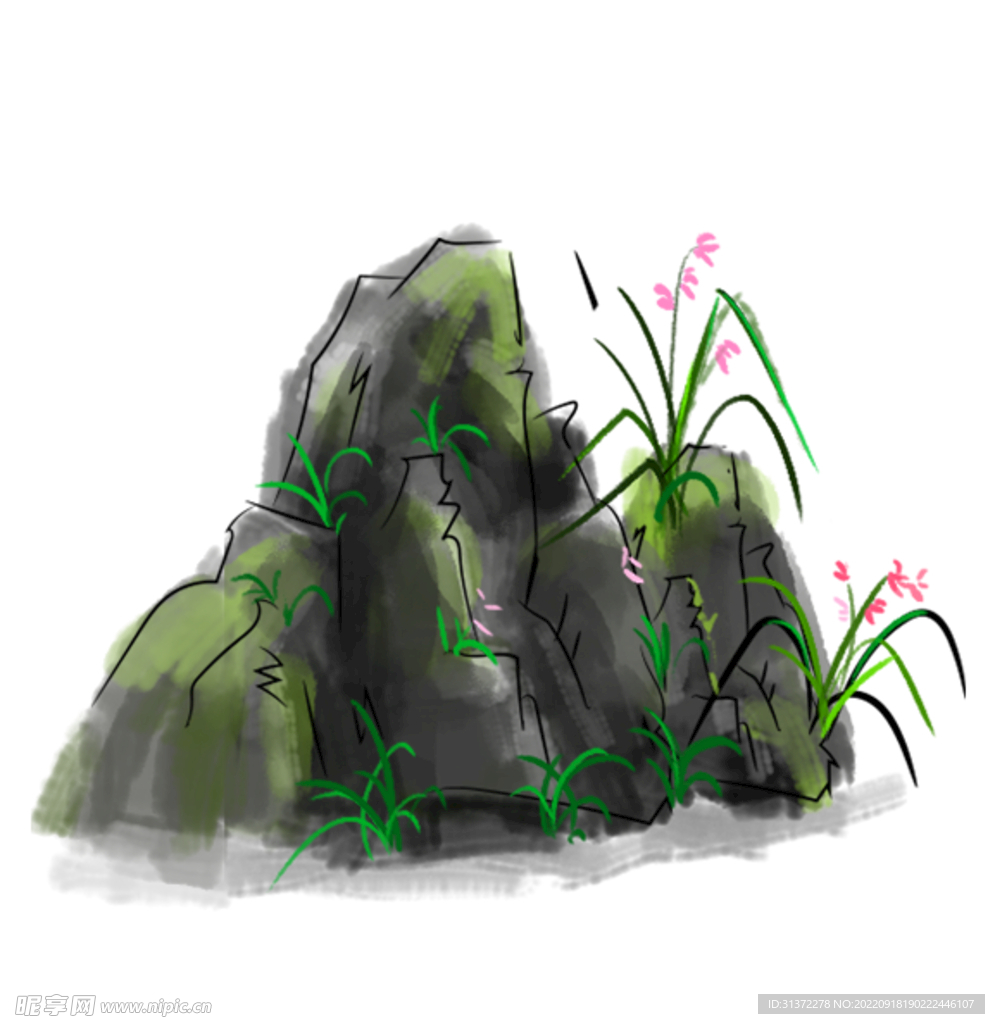 水墨山水素材图片