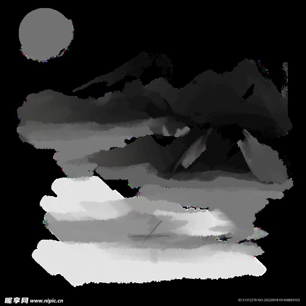 水墨山水素材图片