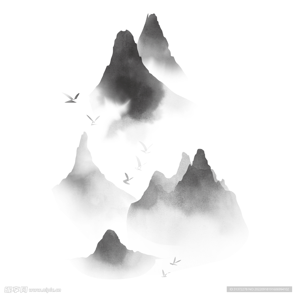 水墨山水素材图片