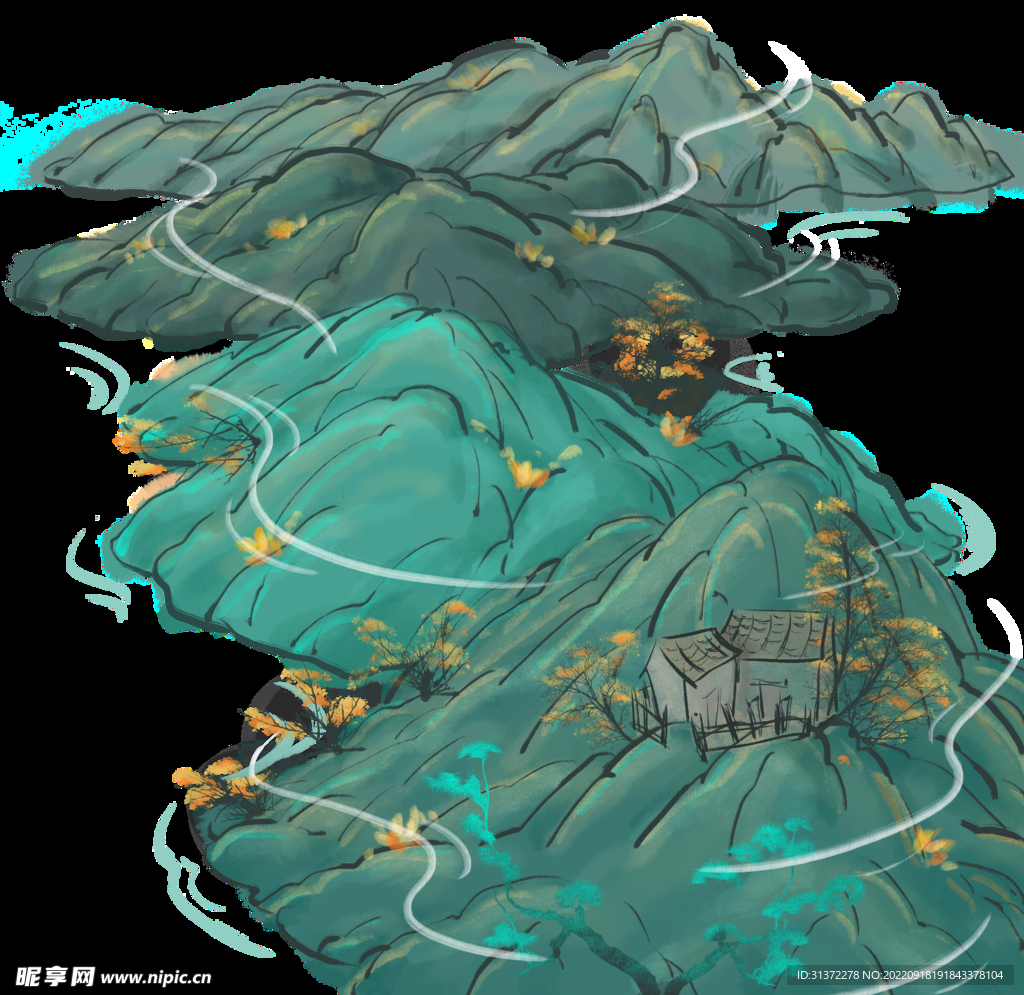 水墨山水素材图片