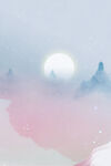 淡雅中国风海报插画背景