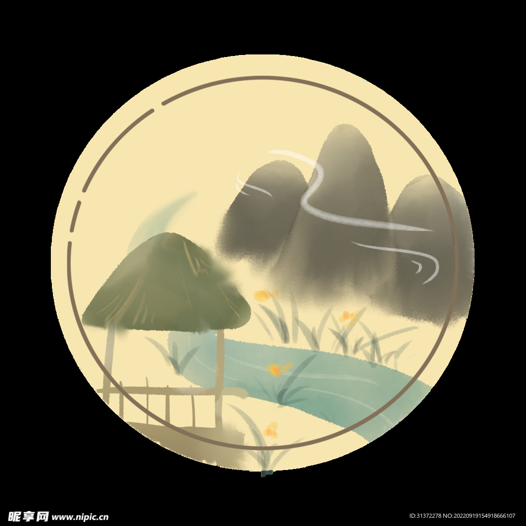 水墨山水素材图片