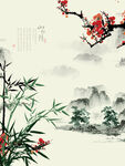 手绘古风插画背景图片