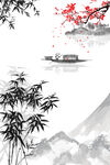 手绘古风插画背景图片