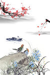 手绘古风插画背景图片